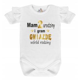   Gyermek body - Fodorral és pillangós body egy kétéves 2. születésnapjára