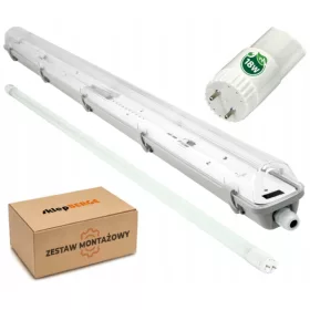 Hermetikus luminaire LED 1x120 lap + fénycsöves lámpa