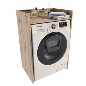 Mosógép szekrény ts tölgy kézműves fürdőszoba oszlop