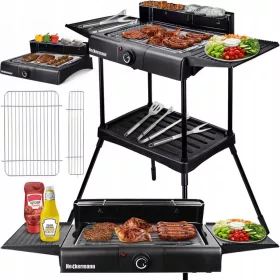   Elektromos grillsütő - NAGY ELEKTROMOS KERTI ÁLLÓGRILL 2000W 2in1