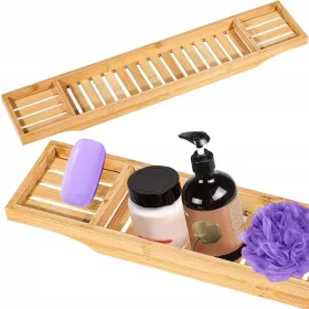   Fürdőszoba polc - BAMBUSZ FÜRDŐSZOBA POLC KÜRDŐKÜDŐS FÜRDŐ FESZÜLÉHEZ