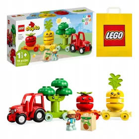   LEGO Duplo 10982 traktor zöldségekkel és gyümölccsel + VP papírzacskó LEGO 6315792 közepes