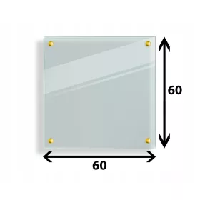 Üveglap 60 x 60 x 4 mm, polírozott edzett üveg