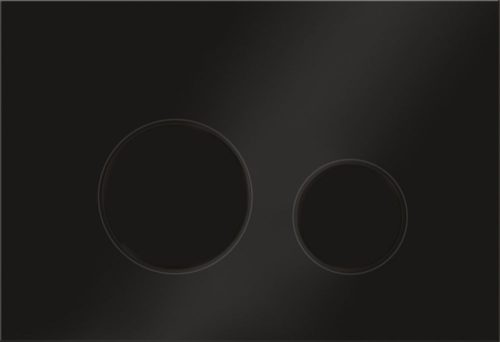 WC öblítő gomb - Kék rafa csempe fekete gomb szőnyeg WC -keret