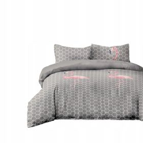   Ágyneműhuzat szett - Klasszikus szürke ágynemű lángoló 140x200