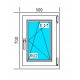 PVC ABLAKOK 500x700 RU FEHÉR, JOBBRA