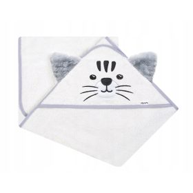  Baba törölköző kapucnival - Uvie fürdőfedél Tigris 120x100 cm krém