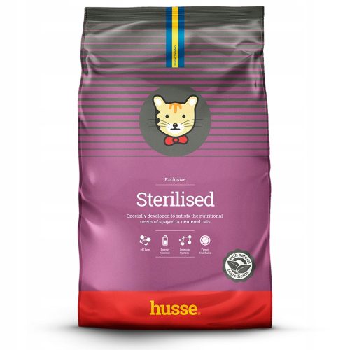 Granulátum macskáknak - Husse exkluzív sterilizált - száraz étel 7 kg