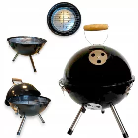    Kerti grill kerek Rámpás hordozható faszén grill mini takaró rács