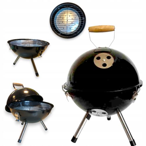  Kerti grill kerek Rámpás hordozható faszén grill mini takaró rács