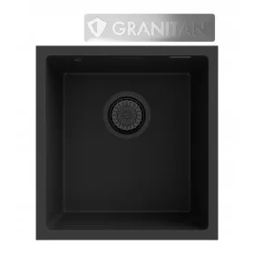 Granitan MINI45 egytálos mosogató, fekete gránit
