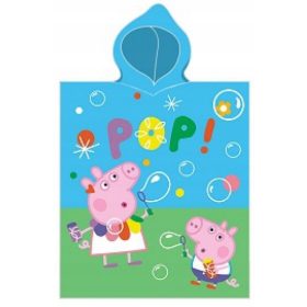   Baba törölköző kapucnival - Törülköző úszás ponchoa sertés peppa 55 x 110 cm