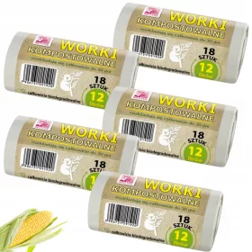   Szemeteszsákok - BIO HULLADÉKZSÁKOK 90 db x 12L KOMPOSZTÁLHATÓ