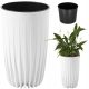  Deco4Home virágcserép 51,5 cm x 30 x 51,5 cm átmérő 30 cm műanyag fehér