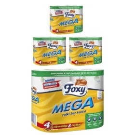   Vécé papír - 4x WC -papír Foxy Mega hosszú 4 görgő = 16sz
