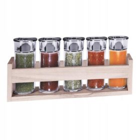   Élelmiszertartó - Fűszertartó, polc, SPICE tégely, edény