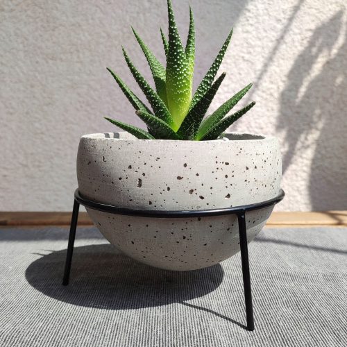  Dekorn virágcserép 14 cm x 14 x 12 cm beton