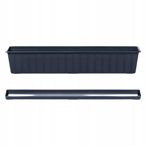  Prosperplast virágcserép 20 cm x 80 x 14 cm, antracit műanyag