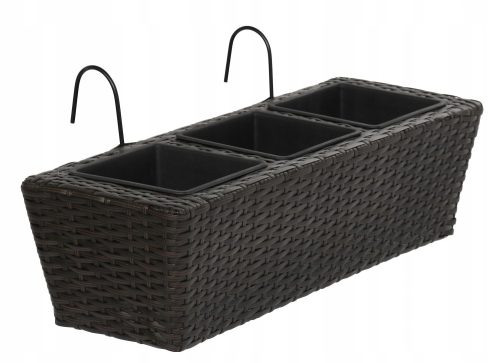  OTE virágcserép 62 cm x 29 x 16 cm, műanyag, barna és bézs árnyalatú