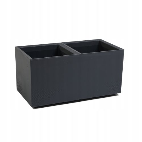  Lamela Karo Eco virágcserép 78x39x39 cm, antracit műanyag