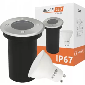   Kerti rámpa lámpa - Lámpatest IP65 földmeghajtó lámpa + LED GU10 5W