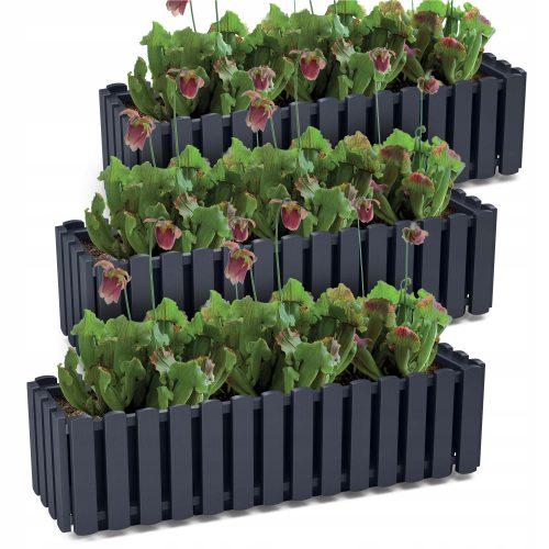  Prosperplast virágcserép 18 cm x 58 x 16,2 cm műanyag antracit