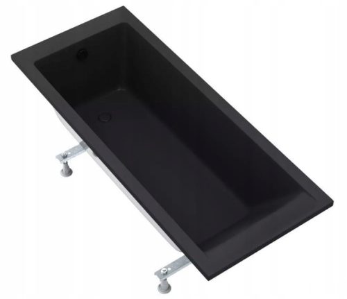 Reihe ASTO BLACK téglalap alakú akril kád oldalsó lefolyóval 150 x 70 cm