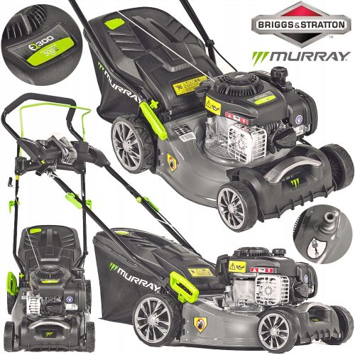  Murray benzines fűnyíró kosárral, 125 cm³ kapacitással. kosár 45 l, vágási szélesség 42 cm