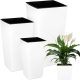  Deco4Home virágcserép 20 cm x 20 x 37,5 cm műanyag fehér + 2 egyéb termék