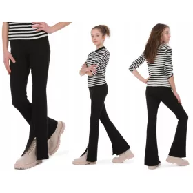 Lányok nadrágja - Flare Leggings vágással - 158 fekete