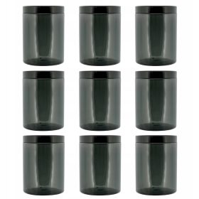   Élelmiszertartó - Műanyag tégelyes tartály 1L fekete 1000ml x9