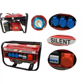 Hordozható háromfázisú Silent 2500 W-os benzingenerátor