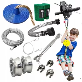 Zip line Kötél ereszkedés KÖTEL 8mm/36m XXL SZETT