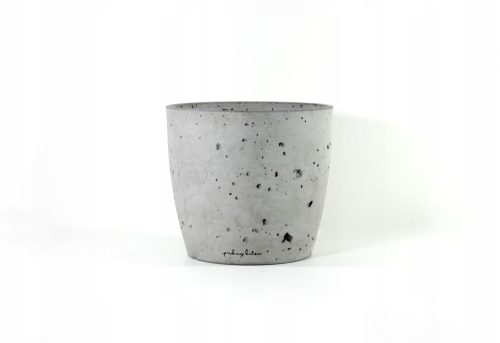  Gyönyörű beton virágcserép 22 cm x 22 x 20 cm átmérőjű 23 cm beton árnyalatú szürke és ezüst