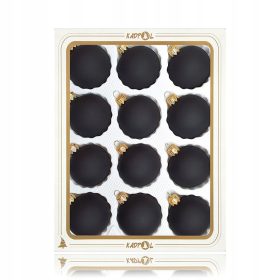   Karácsonyi díszek - Baables 8cm/4 db piros karácsonyi üveg szőnyeg