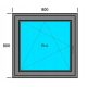 Ablak - PVC ABLAK 600x700 RU KÜLSŐ DIÓ, BAL