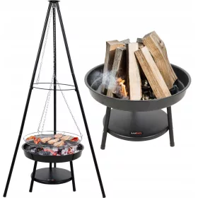    LUND ACÉL GRILL FÜGGŐ KERTI RÁCS 46 cm-es TŰZÁLLVÁNYON