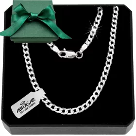    EZÜST FÉRFI PÁNCLÁNC 60cm SILVER 925, TÖMÖR GYÉMÁNT SZÖVÉS