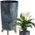  Deco4Home virágcserép 24 cm x 24 x 45 cm átmérő 24 cm műanyag antracit, szürke és ezüst árnyalatai