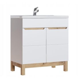  FEHÉR FÜRDŐSZOBAI SZEKRÉNY MOSÓDÓVAL 60cm FEHÉR