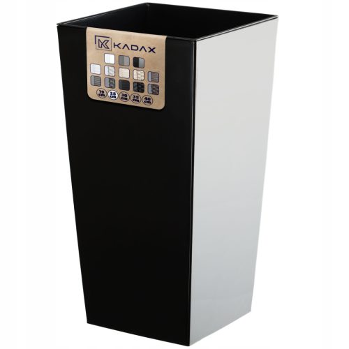  Kadax virágcserép 24 cm x 24 x 46,5 cm átmérője 24 cm műanyag fekete