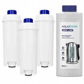   Kávégép szűrő - 3x SZŰRŐ DELONGHI DINAMICA-HOZ + VÍZKEZELŐ 0,5L