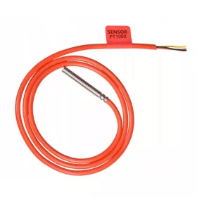 PT1000 hőmérséklet érzékelő, 1 m szilikon kábel
