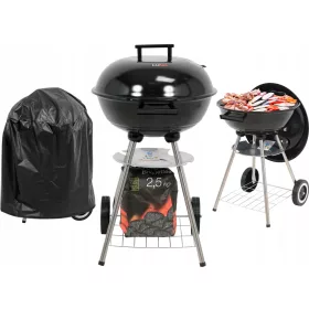    LUND GARDEN SZÉN GRILL KEREK FEDŐS ACÉR Rács 41cm + FEDŐ