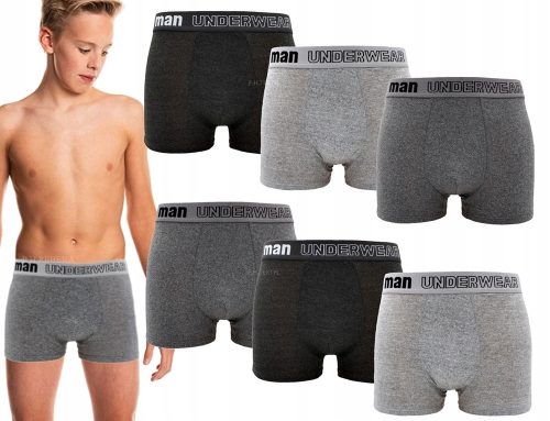Gyermek bugyi, boxer - 6x ifjúsági bokszok rövidnadrág egy fiú számára 172/180