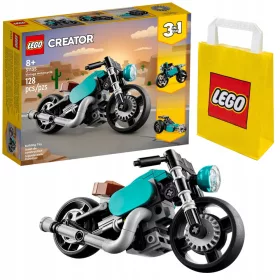    LEGO Creator 3 az 1-ben 31135 vintage motorkerékpár + LEGO papírtáska 6315786 sárga 24x8x18 cm