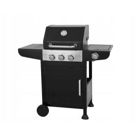   Gáz grillsütő . Kerti gázgrill 11,5kw 4 égős kerekek polcok