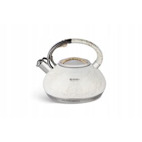   Teafőző kanna - Hagyományos Edenberg acél vízforraló, 3 l, fehér