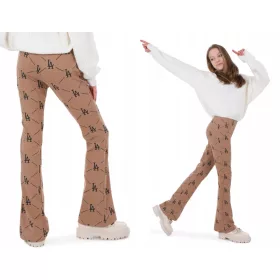   Lányok nadrágja - Flare Leggings nyomtatással, harangok - 164