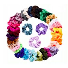   Gyermek hajgumi - Scrunchies gumiszalagok a hajhoz nagy szett 36